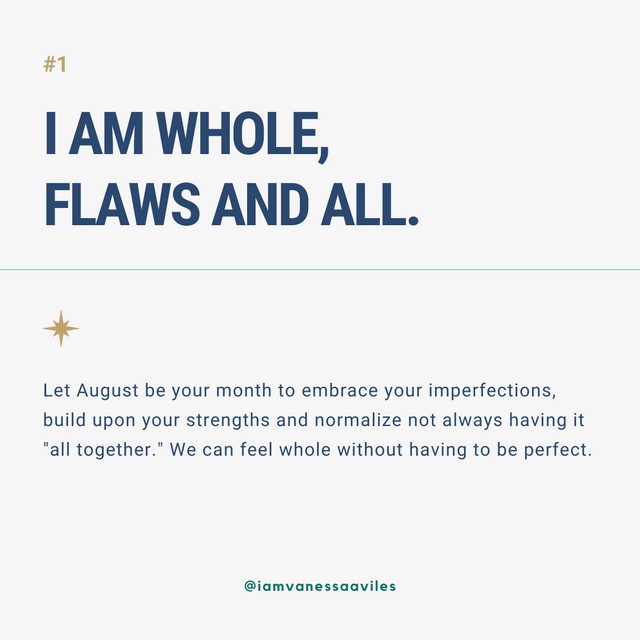 I am whole, flaws and all