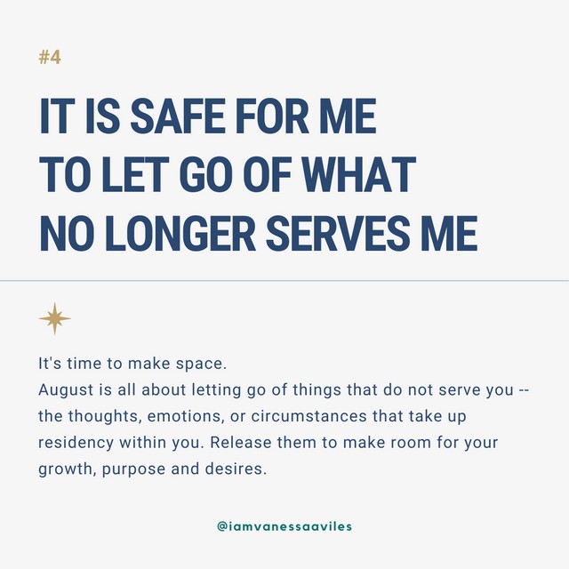 it is safe for me to let go of what no longer serves me